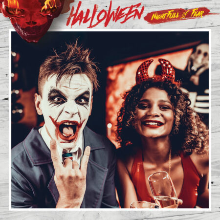 Modèle de cabine photo pour fête d'Halloween sanglante