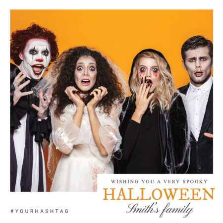 Modèle minimaliste de cabine photo Halloween