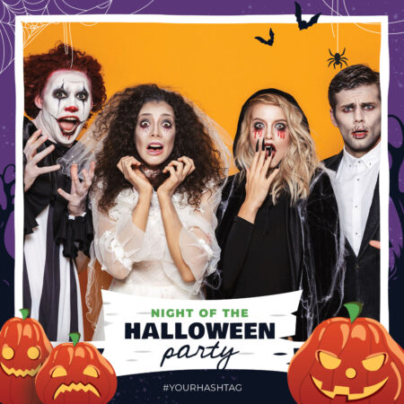 Modèle de cabine photo Halloween effrayant