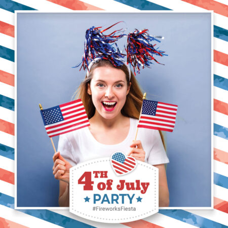 Modèle gratuit de cabine photo pour le 4 juillet