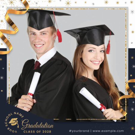 Modèle de cabine photo pour fête de remise des diplômes