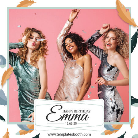 Modèle de cabine photo à plumes