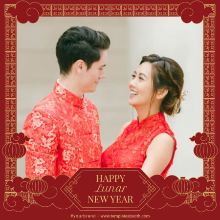 Modèle de cabine photo pour le Nouvel An chinois