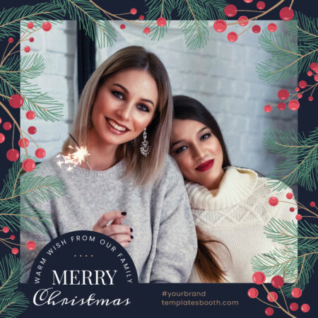 Modèle Simple de Photomaton de Noël