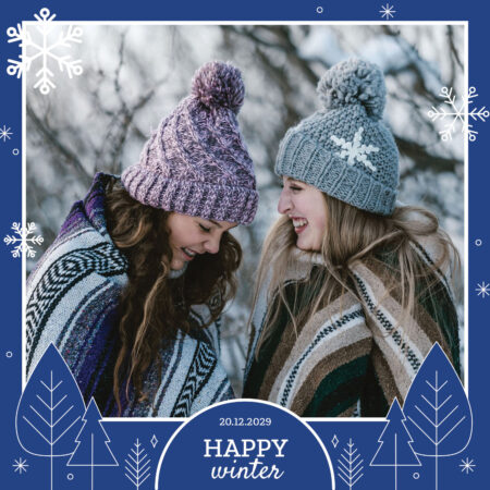 Modèle de cabine photo hivernale ornée