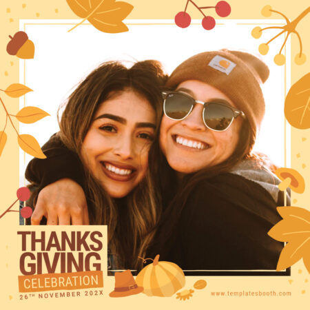 Modèle de cabine photo pour Thanksgiving