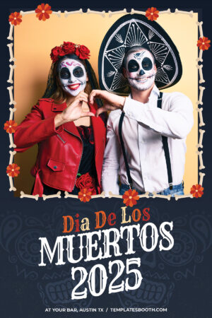 Modèle de cabine photo pour le Día de los Muertos