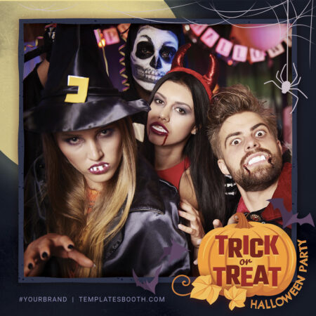 Modèle de cabine photo pour Halloween Nuit Effrayante