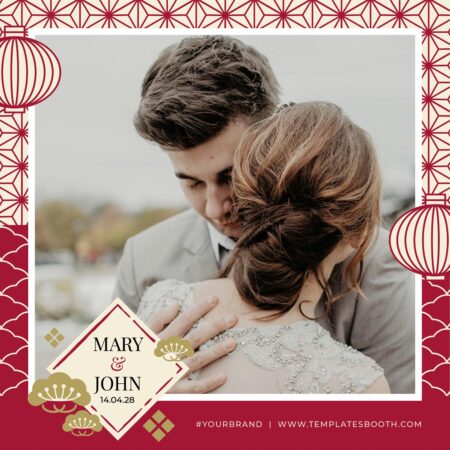 Modèle de photobooth pour mariage chinois