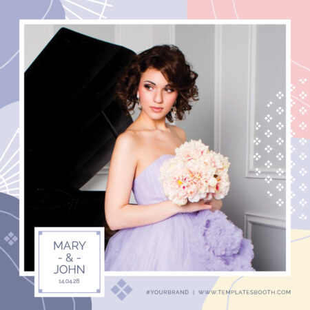 Modèle de cabine photo abstrait pastel