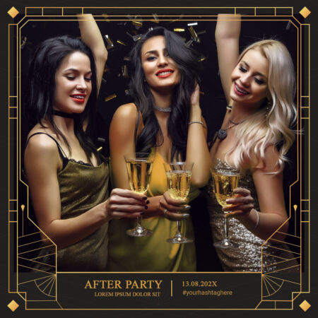 Modèle de cabine photo pour fête Art déco