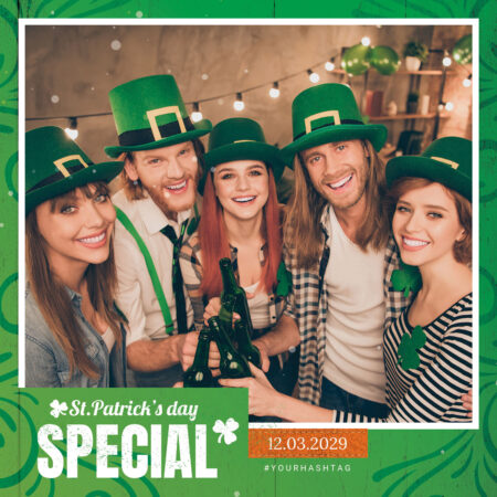 Modèle de cabine photo spécial Saint-Patrick