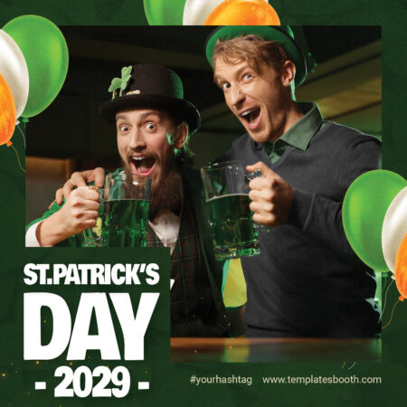 Modèle de cabine photo pour la Saint-Patrick