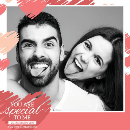 Modèle de cabine photo pour la Saint-Valentin