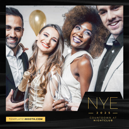 Modèle de cabine photo pour le Nouvel An