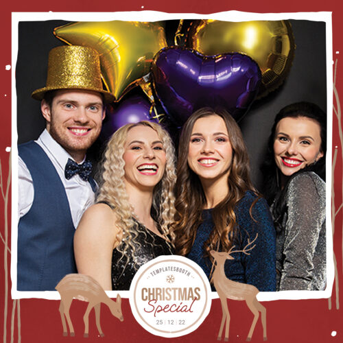 Modèle de cabine photo spécial Noël