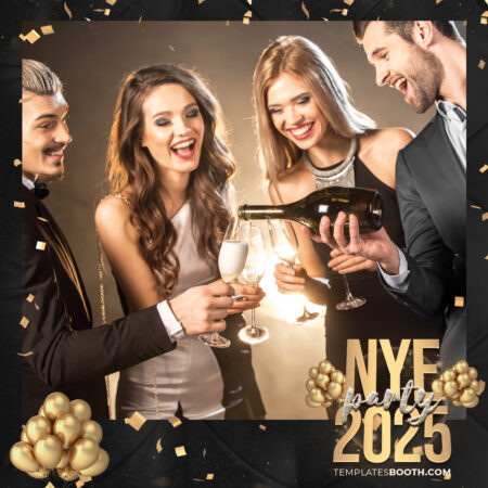 Modèle de cabine photo pour la Saint-Sylvestre