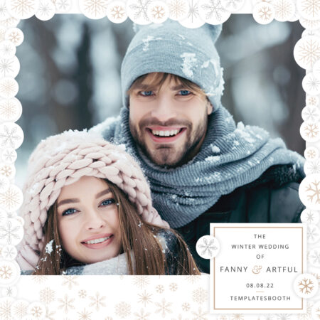 Modèle de Photomaton d'Hiver Contemporain