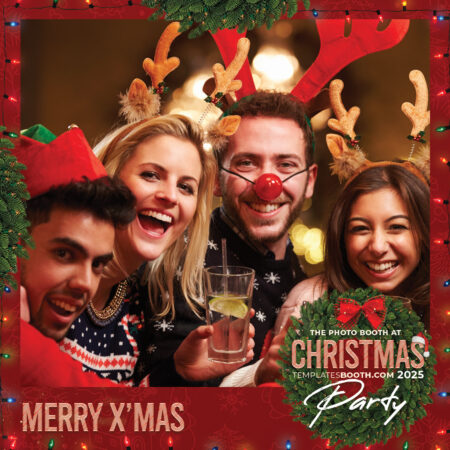 Modèle de cabine photo pour fête de Noël