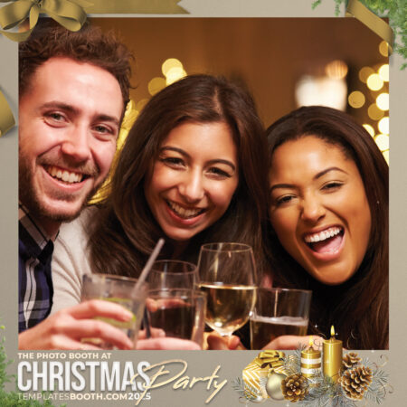 Modèle de cabine photo de Noël