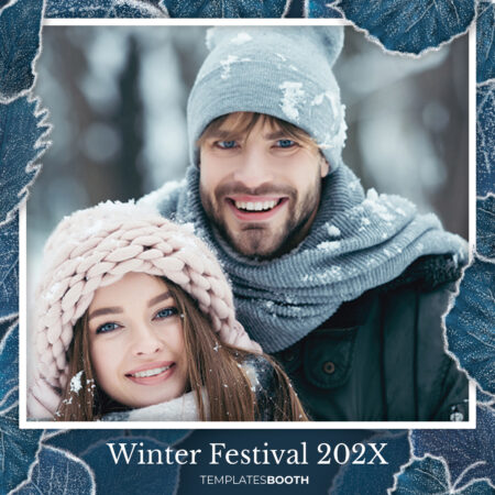 Modèle de cabine photo d'hiver