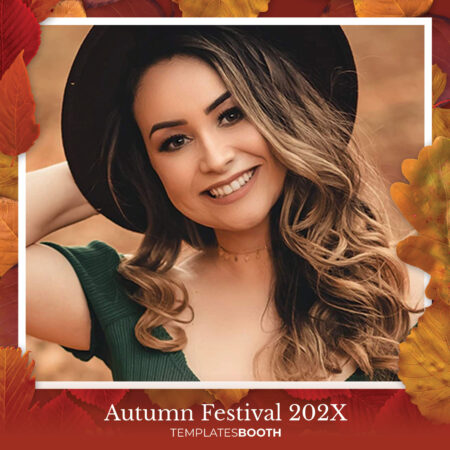 Modèle de cabine photo pour le festival d'automne