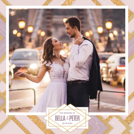 Modèle de Cabine Photo Violet & Or