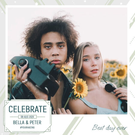 Modèle de cabine photo vert clair