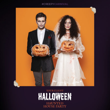 Modèle gratuit de cabine photo pour Halloween