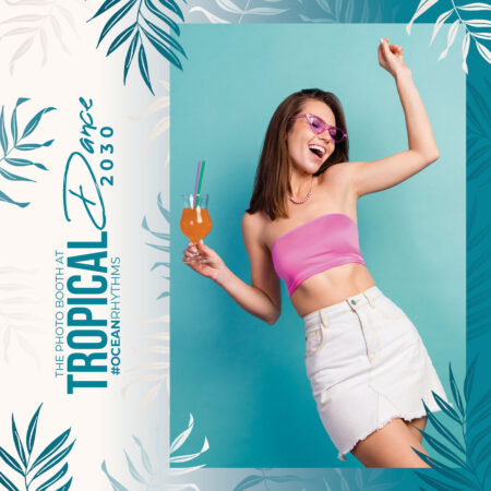 Modèle gratuit de cabine photo tropicale