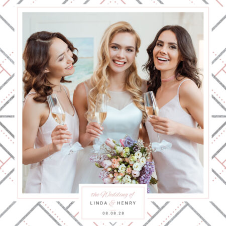 Modèle de cabine photo gratuit moderne pour mariage